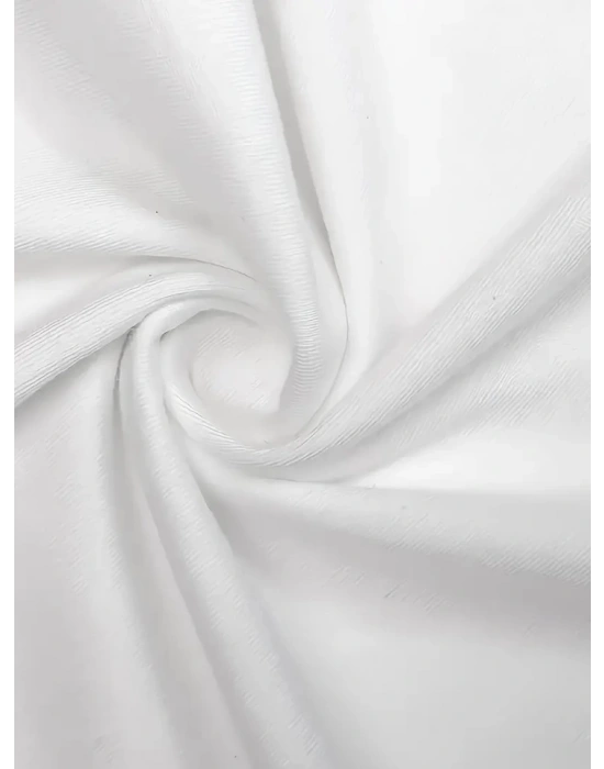 Baskılı Oversize Bisiklet Yaka Tshirt  Beyaz