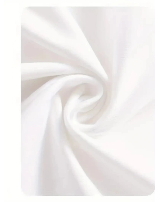 Baskılı Oversize Bisiklet Yaka Tshirt  Beyaz