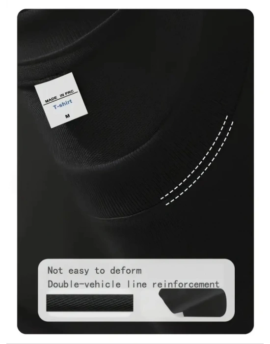 Baskılı Oversize Bisiklet Yaka Tshirt  iyah