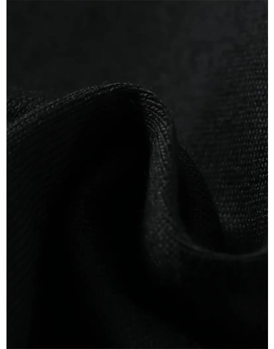 Baskılı Oversize Bisiklet Yaka Tshirt  iyah