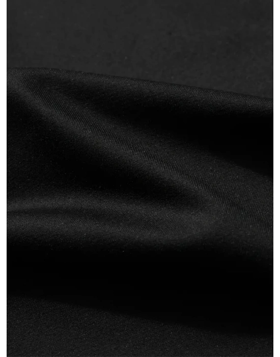 Baskılı Oversize Bisiklet Yaka Tshirt  iyah