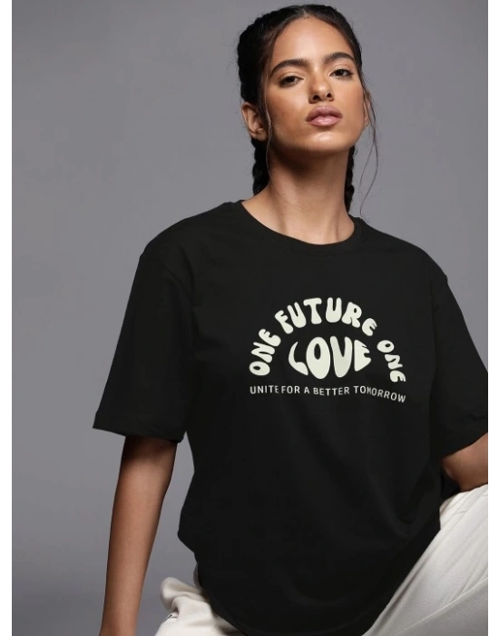 Baskılı Oversize Tshirt  iyah