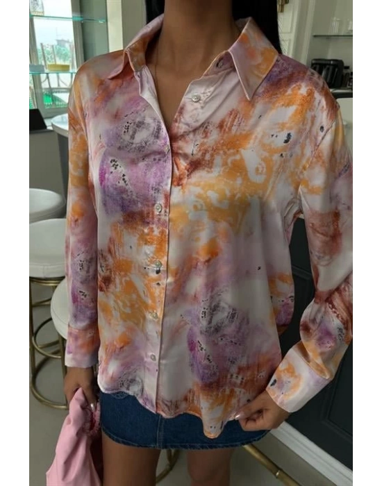 Batik Desenli aten Gömlek 3409