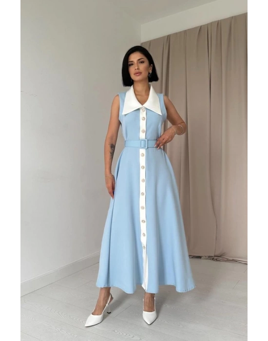 Bebe avi Geniş Yakalı Halter Kollu Elbise