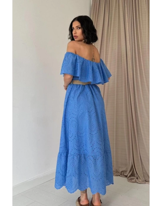 Bebe avi Omzu Lastikli Brode Elbise