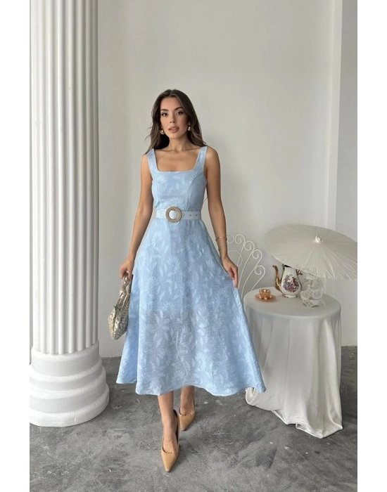 Bebe Mavi Kuplu Uzun Elbise