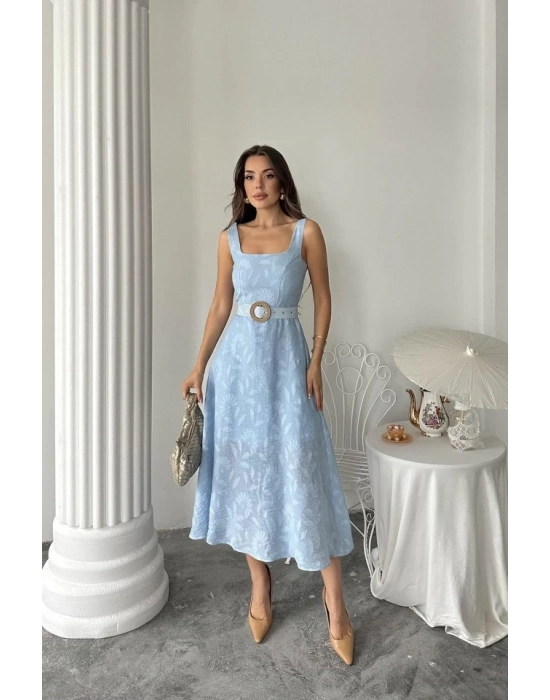 Bebe Mavi Kuplu Uzun Elbise