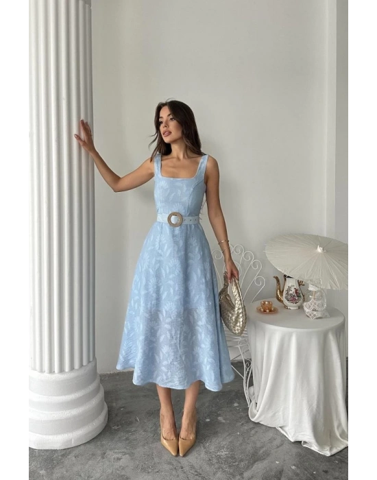 Bebe Mavi Kuplu Uzun Elbise