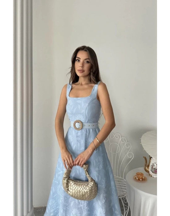 Bebe Mavi Kuplu Uzun Elbise