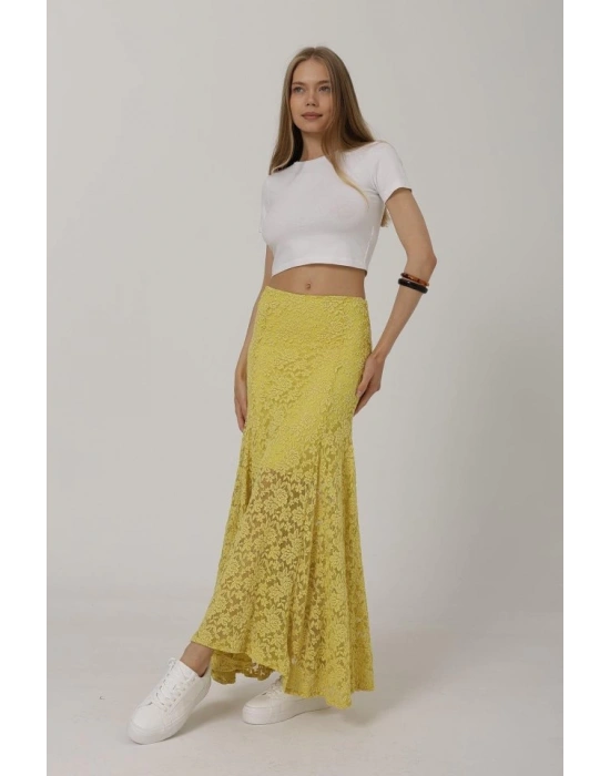 Bel Lastikli Dantel Etek  arı