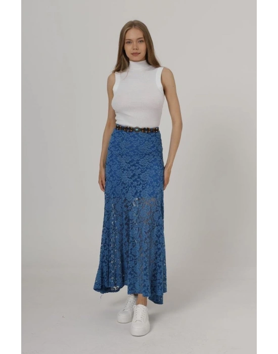 Bel Lastikli Dantel Etek  avi