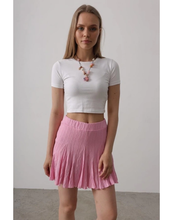 Beli astikli ini Etek  Pembe