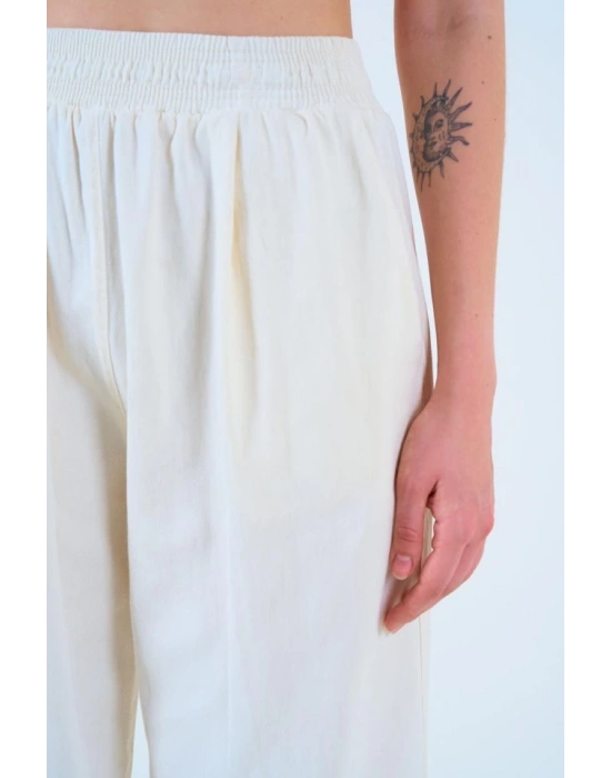 Beli astikli Palazo Pantolon  Taş