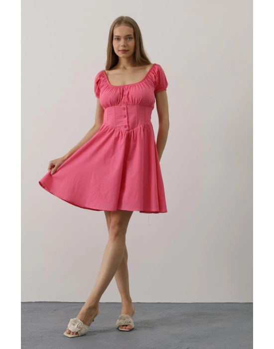 Beli Korseli ini Elbise  Fuşya