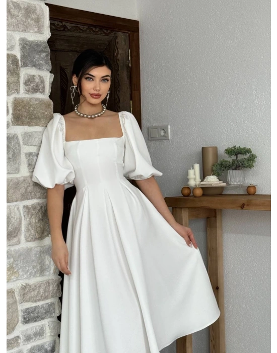 Benjamin Çan Etekli Midi Boy Elbise