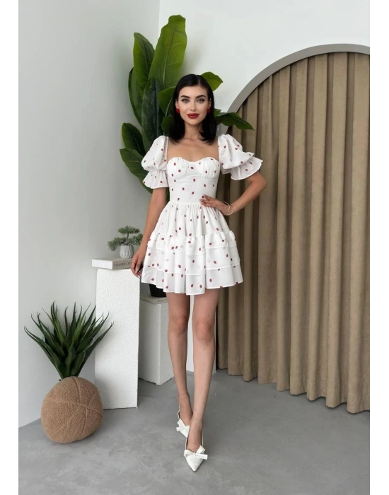 Beyaz Mini Elbise