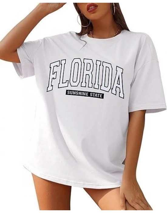 Bisiklet Yaka Baskılı Tshirt  Beyaz