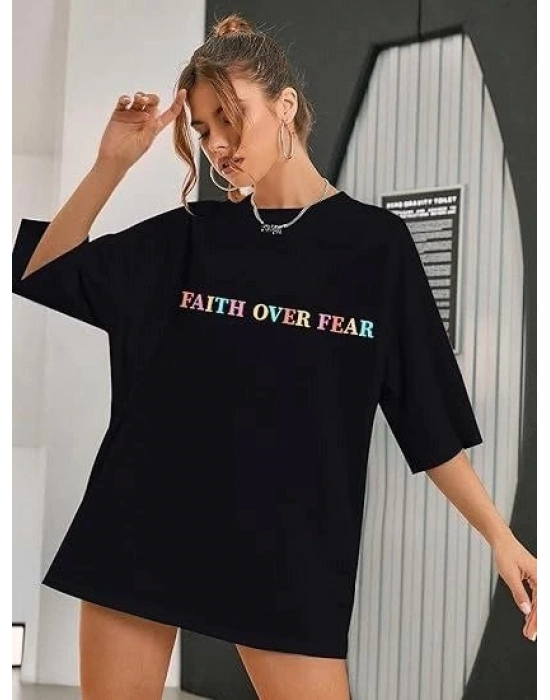 Bisiklet Yaka Baskılı Tshirt  iyah