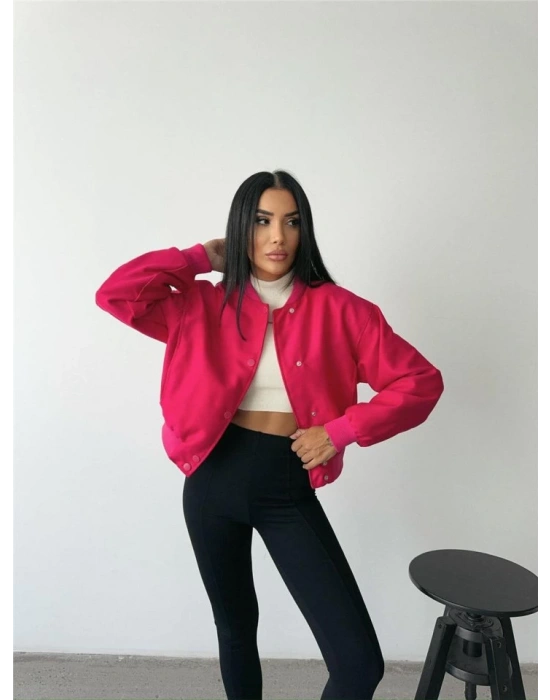 BOMBER MONT CYRU KUMAŞ  Fuşya