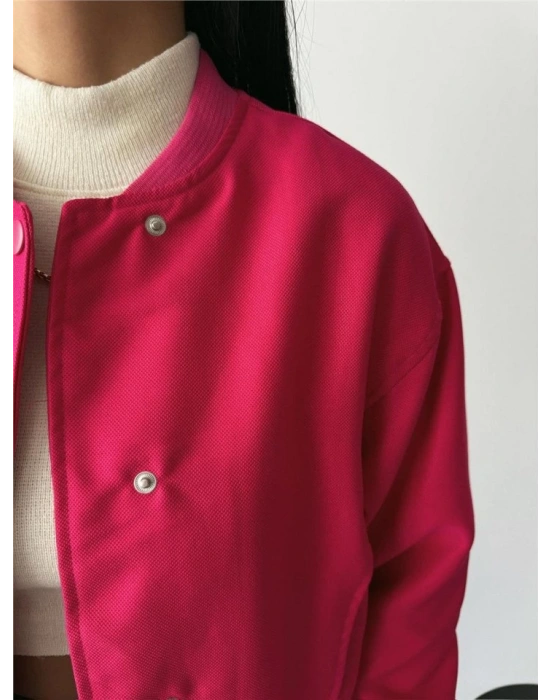 BOMBER MONT CYRU KUMAŞ  Fuşya