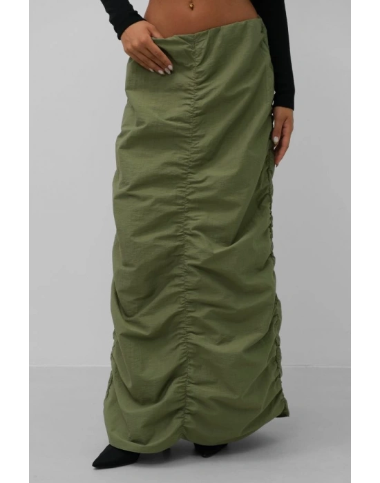 Büzgü Detay Maxi Etek