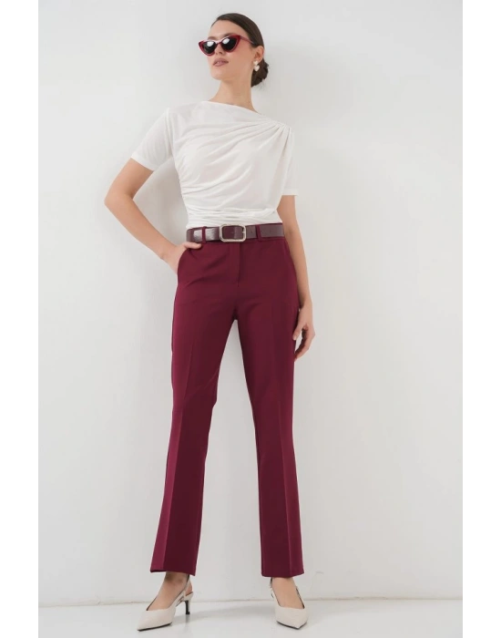 Büzgü Detaylı Kısa Kol Sandy Bluz 945  Beyaz