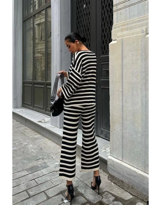 Candy Çizgili Straight Fit Pantolon Takım 9705015