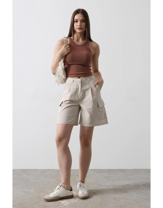 Cargo Cepli Şort  Taş