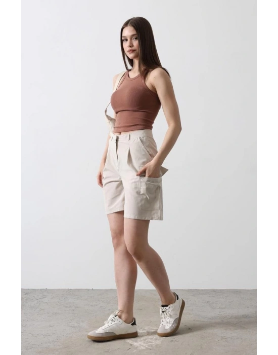 Cargo Cepli Şort  Taş