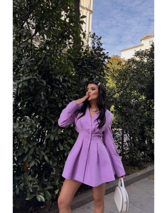 CEKET ELBİE PEN DETAYLI  Lila