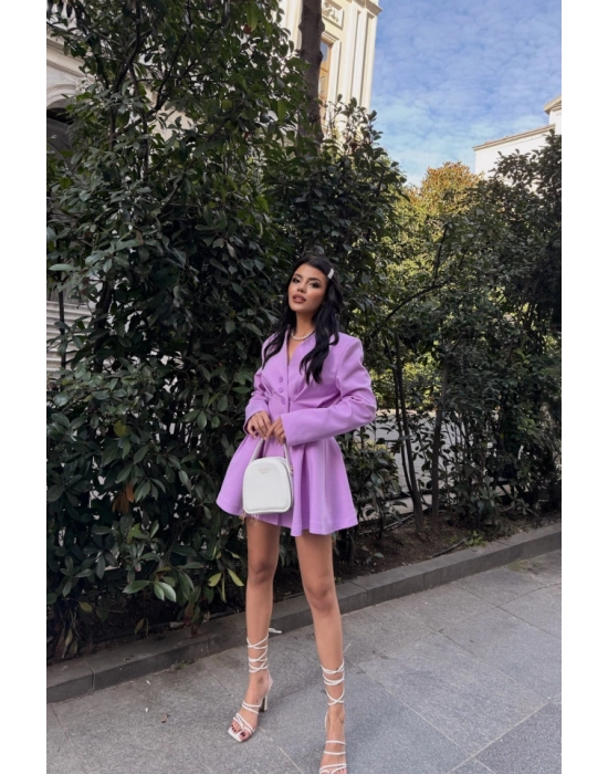 CEKET ELBİE PEN DETAYLI  Lila