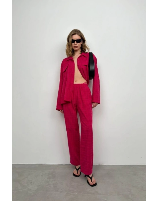 Cepli Gömlek Pantolon İkili Takım