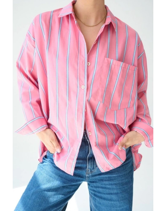 Cepli Gömlek  PembeMavi