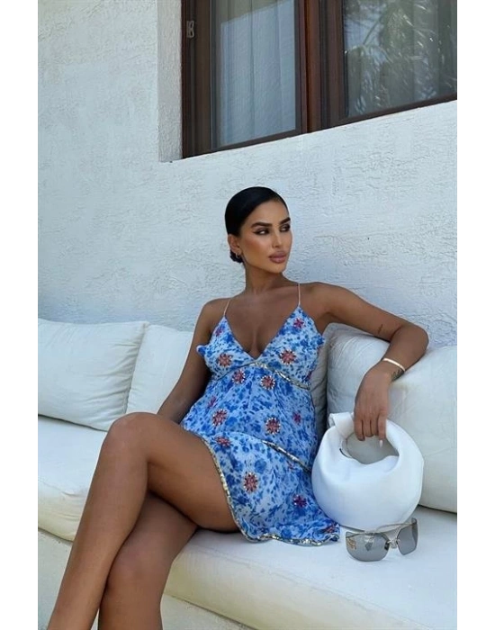 Cheryl Gold Pul Detaylı Elbise 247508