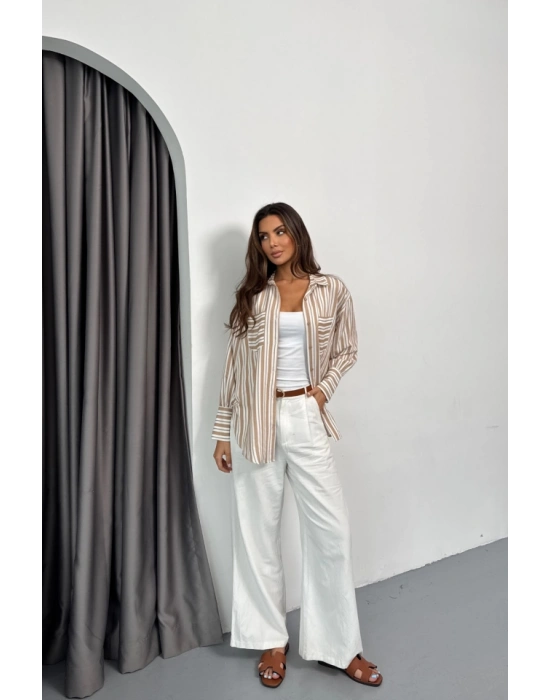 ÇİZGİİ GÖEK  Bej