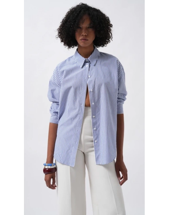 Çizgili Basic Gömlek