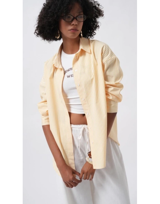 Çizgili Basic Gömlek