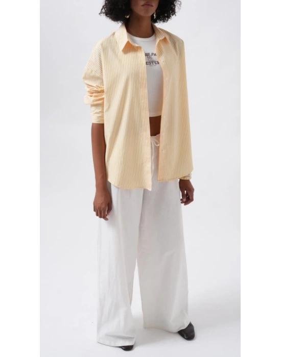 Çizgili Basic Gömlek