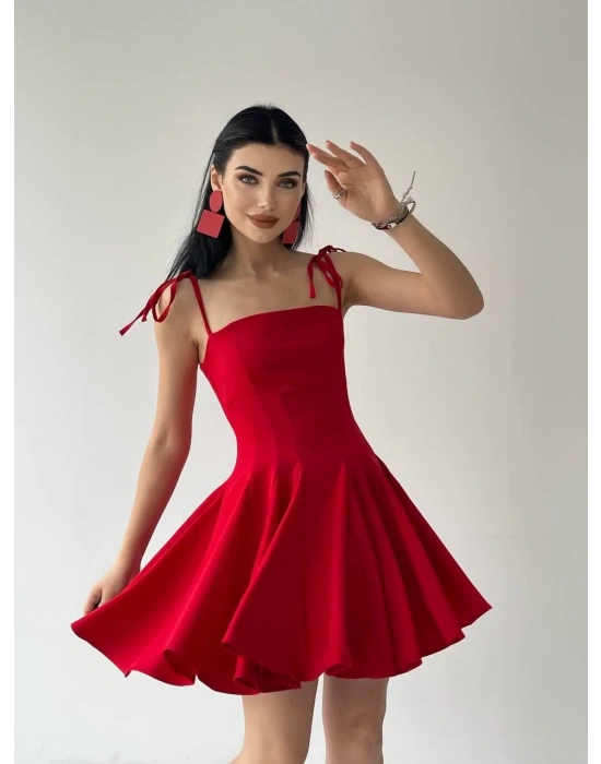 Clara Askılı Mini Elbise