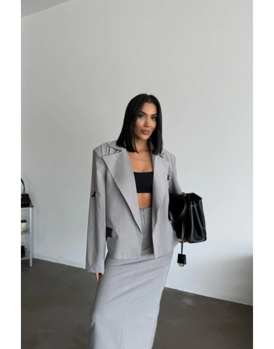 CROP CEKET  ETEK TAKI  Gri