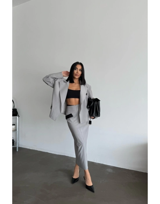 CROP CEKET  ETEK TAKI  Gri