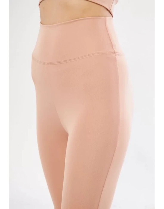 Dalgıç Yüksel Bel İspanyol Paça Tayt  Bej