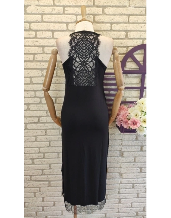 Dantel Detay Viskon Elbise