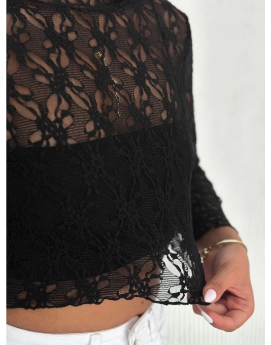 Dantel Uzun Kol Bluz iyah