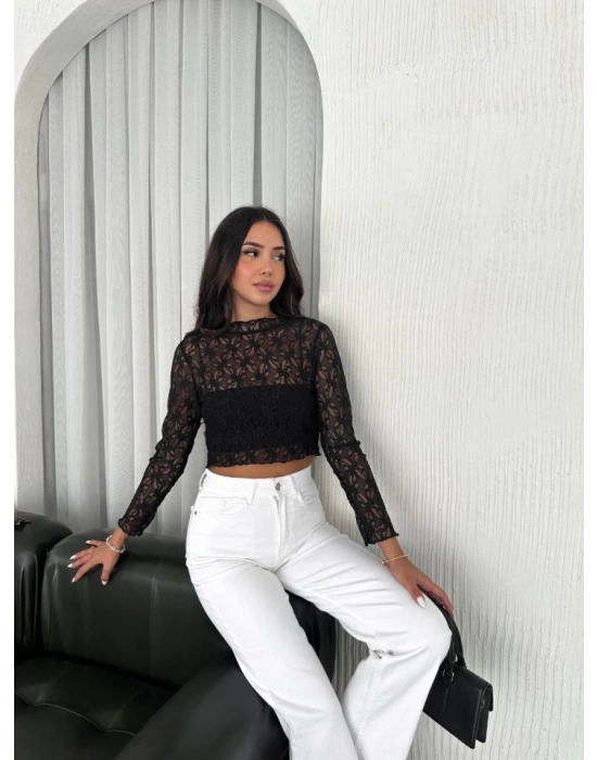 Dantel Uzun Kol Bluz iyah