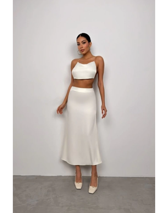 Degaje Yaka ırt Detay Bluz