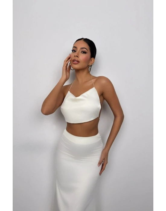 Degaje Yaka ırt Detay Bluz