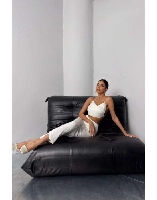 Degaje Yaka ırt Detay Bluz