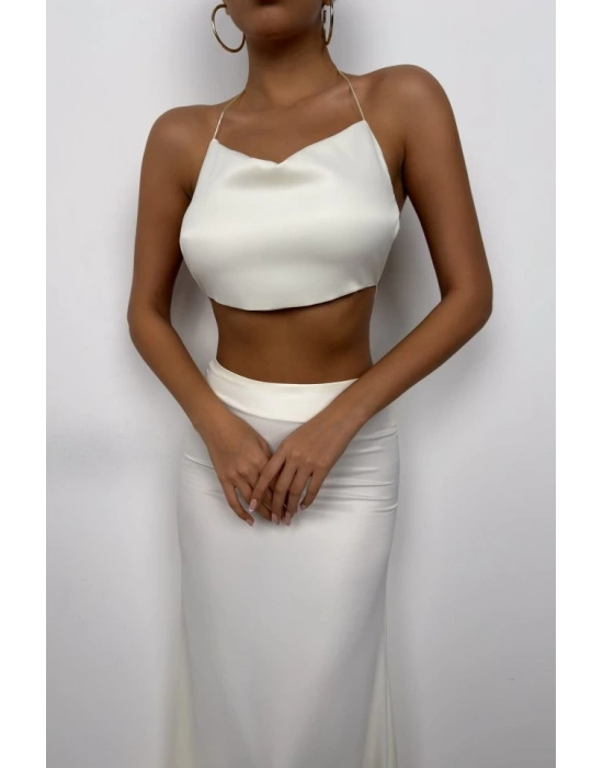 Degaje Yaka ırt Detay Bluz