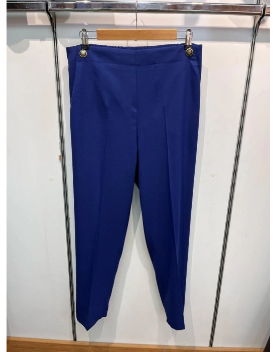 Dekorati̇f Düğmeli̇ Arka Bel Lasti̇kli̇ Pantolon